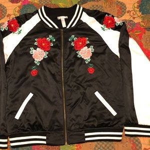 Embroidered Satin Jacket